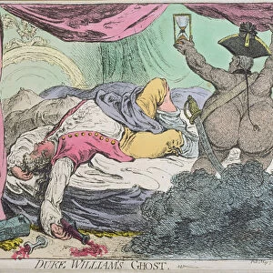 Duke Williams Ghost, published by Hannah Humphrey in 1799 (hand-coloured etching)