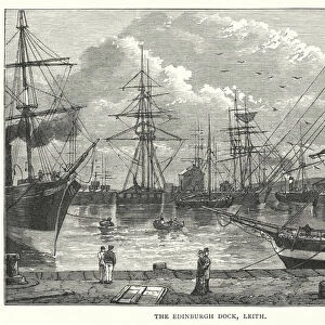 The Edinburgh Dock, Leith (engraving)