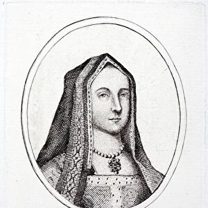 Elizabeth of York, Queen Consort of King Henry VII (engraving)