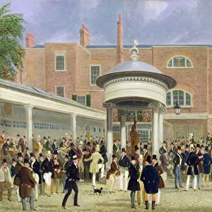 Epsom Races: Settling Day at Tattersalls (oil on canvas)