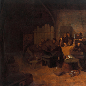 Farmers in an inn. 17th century (painting)