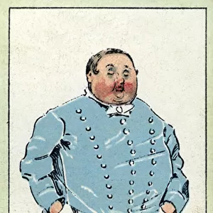 The Fat Boy, from The Pickwick Papers, by Charles Dickens, 1923 (colour litho)