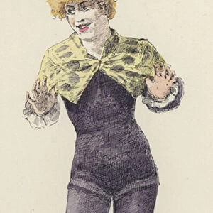 Female clown (colour litho)