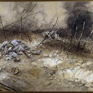 First World War: scene of the Battle of La Craonne on 5 / 04 / 1917