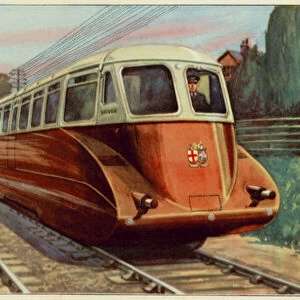 Great Western Railway, Diesel Streamlined Rail Car (colour litho)