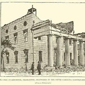 The Guard-House, Charleston, shattered in the South Carolina Earthquake of 1886 (engraving)