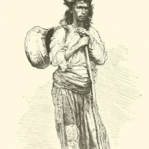 Gypsy, Atzigan of Bulgaria (engraving)