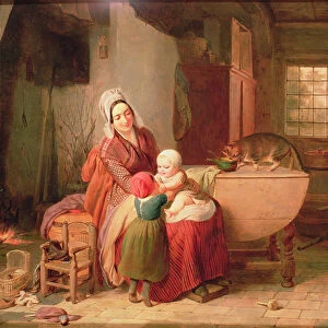 The Happy Mother (oil on canvas)