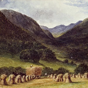 Harvest Time, Llyn Crafnant, North Wales, 1869 (w / c on paper)
