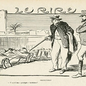 Illustration in Le Rire, 04 / 05 / 12 - Protectorat colonisation (engraving)