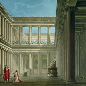 Interior of the Basilica in Pompeii, design for the opera L
