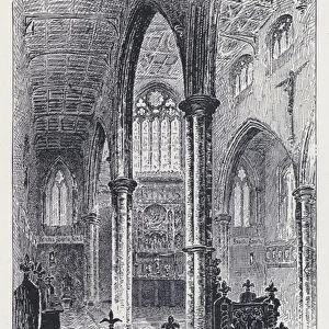 Interior of Chapel, Bishop Auckland (engraving)