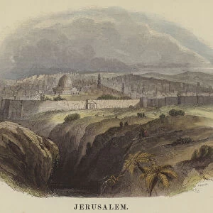 Jerusalem (coloured engraving)