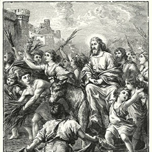 Jesus Christs entry into Jerusalem (engraving)