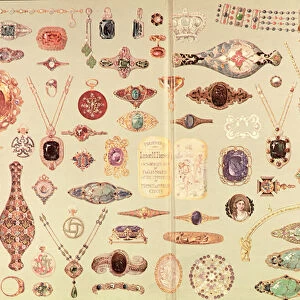 Jewellery from the Tiffany Catalogue, 1890 (colour litho)