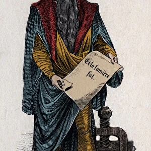 Johann Gutenberg, German printer and goldsmith, 15th century - Johannes Gensfleisch dit