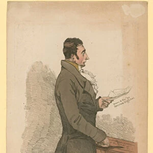 John Bellingham, taken at the Sessions House, Old Bailey, 15 May 1812 (coloured engraving)