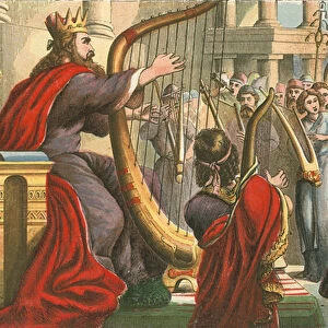 King David singing psalms