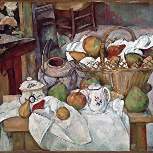 Kitchen table or Stilll-life with Basket - oil on canvas, 1888