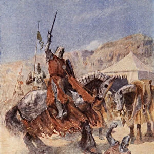 The Knights meet in conflict, illustration from The Talisman