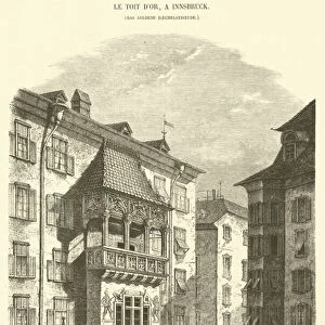 La Maison du Balcon au toit d or, a Innsbruck (engraving)