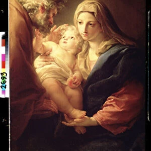 "La sainte famille"(The holy family) Peinture de Pompeo Girolamo Batoni (1708-1787) 1740 environ Musee Pouchkine, Moscou