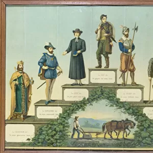 A Ladder of Different Social Positions, late 19th century (colour litho)