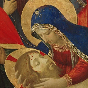 Lamentation on the death of Christ, detail of the Virgin Mary (Painting on wood, 1436)