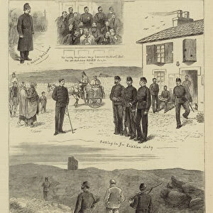 The Land Agitation in Ireland, Irish Constabulary Sketches (engraving)