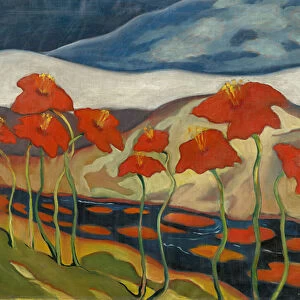 Landscape with Flowers, 1930 (oil on canvas)