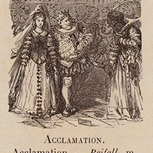 Le Vocabulaire Illustre: Acclamation; Beifall (engraving)