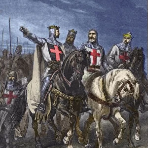 The leaders of the first crusade: Godefroy de Bouillon (Godfrey of Bouillon)