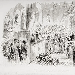 The Little Church in the Park, illustration from Bleak House by Charles Dickens