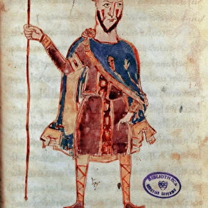 Lombard Prince Adalgis (died 788) Miniature from "