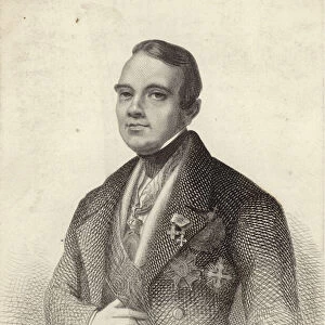 Luigi, Count Cibrario, Italian historian and politician (engraving)