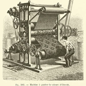Machine a gaufrer le velours d Utrecht (engraving)