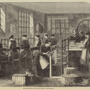 Manufacture of Lint for the Army in the Crimea (engraving)