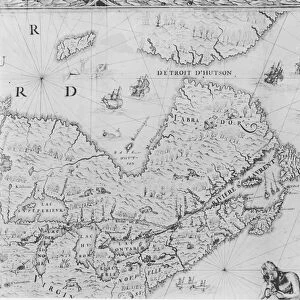 Map of New France dedicated to Colbert by Duchesneau, Intendant, 1681 (engraving)