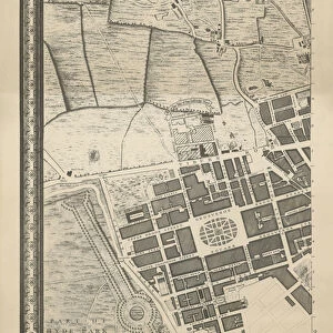 Map of the west end of London (engraving)