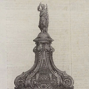 Marble Font for Witley Church (engraving)