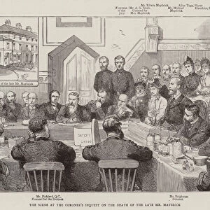 The Maybrick Poisoning Case, the Scene at the Coroners Inquest on the Death of the Late Mr Maybrick (engraving)
