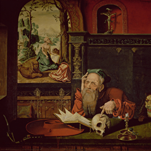 The Meditation of St. Jerome (oil on panel)