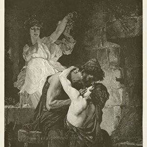 The meeting of Ulysses and Telemachus (engraving)