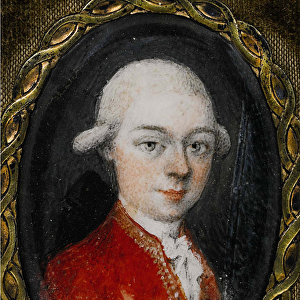 Miniature portrait of Wolfgang Amadeus Mozart (1756-1791)