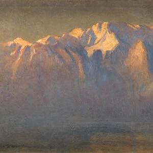 Mont Blanc (oil on canvas laid down on board)