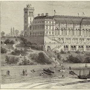 The new aquarium and Winter Gardens at Tynemouth (engraving)