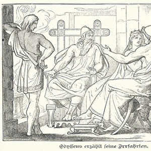 Odysseus telling of his travels (engraving)