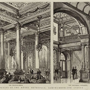 Opening of the Hotel Metropole, Northumberland Avenue (engraving)
