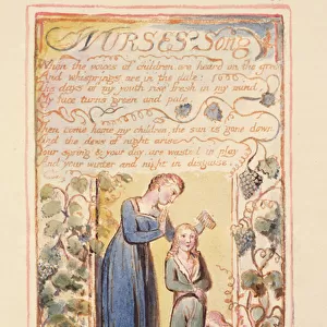 P. 125-1950. pt38 Nurses Song: plate 38 from Songs of Innocence and of Experience