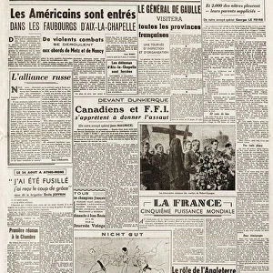 The front page of the "Defense of France"of Saturday, September 16